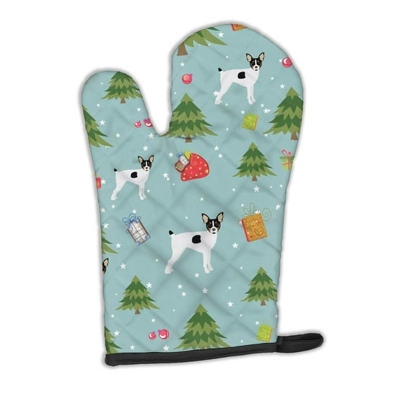 Christmas Toy Fox Terrier Oven Mitt