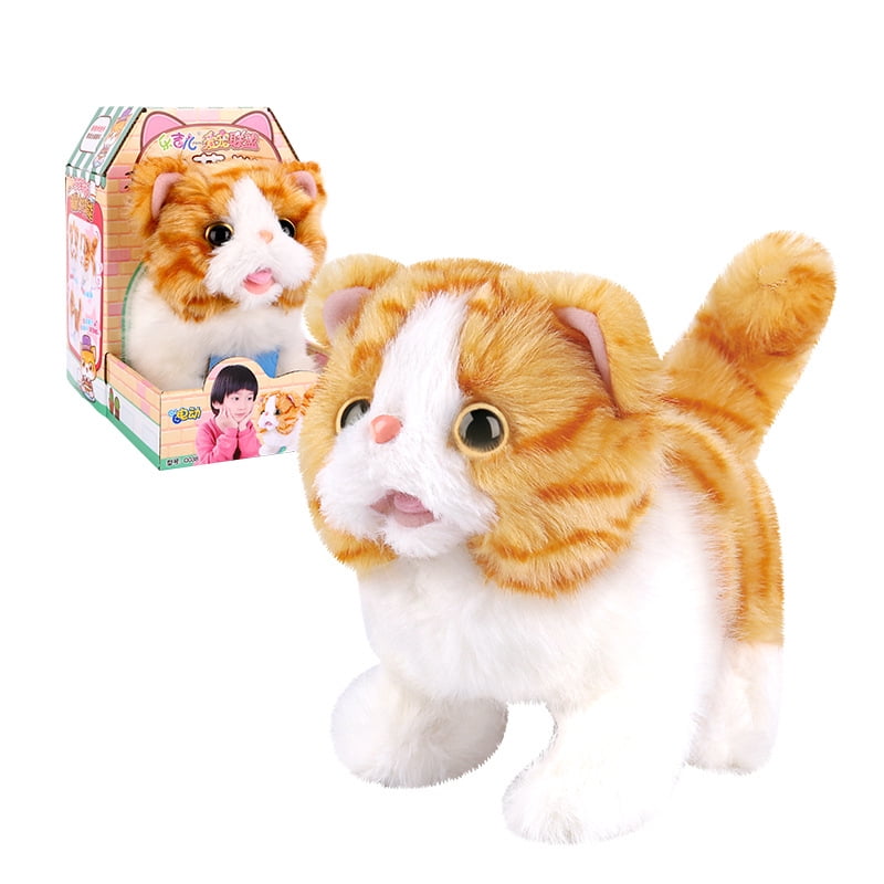Electric Kitty Simulation Persian Cat Walking and Cry Pet Plush Toy