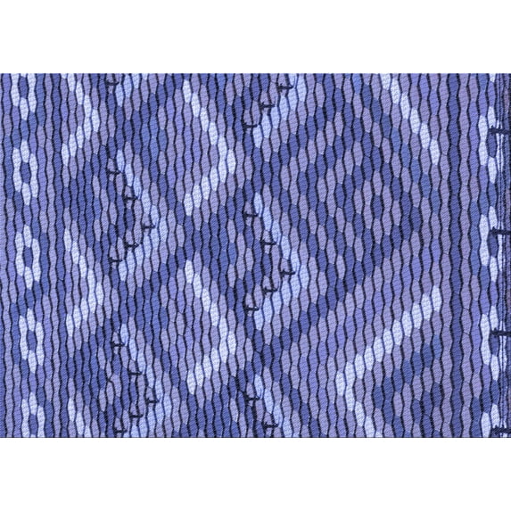 Ahgly Company Indoor Rectangle Patterned Deep Periwinkle Purple Area Rugs, 7' x 10'