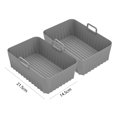 thumbnail image 3 of Almohadilla Para Freidora De Aire Almohadilla rectangular para freidora de aire para hornear, alfombrilla para hornear en microondas, suministro de cocina (gris), 3 of 6