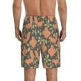 thumbnail image 3 of Kdxio Squirrel And Nuts Print Mens Sleep Shorts Bottoms Soft Comfy Pajama Wear Pants with Drawstring Pockets, 3 of 7
