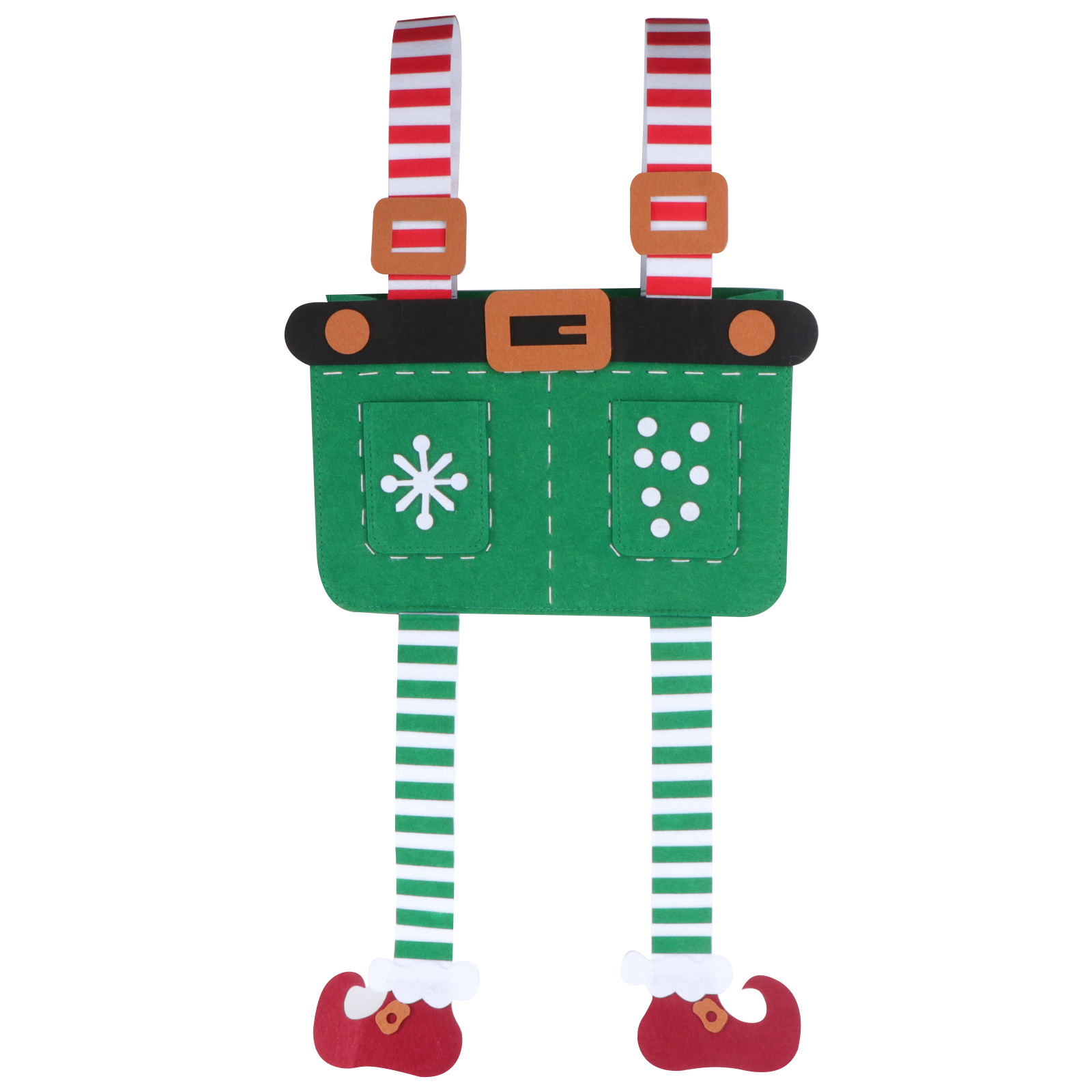 OUNONA 1 Pc Christmas Creative Felt Gift Bag Candy Bag Elf Pants