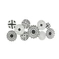 thumbnail image 6 of DecMode Black Metal Plate Wall Decor with Black Patterns, 6 of 8