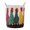thumbnail image 2 of AURIGATE Farmhouse Polka Dot Rooster Fabric Laundry Basket, 20x28in Large Collapsible Storage Bin for Laundry Home Decor, 2 of 7