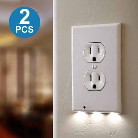 Led Night Light Wall Outlet Duplex Cover Covers With Led Night Light Wall Outlet Duplex Cover Covers With
