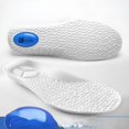thumbnail image 1 of Semelles Respirantes Douces Protège-Genoux pour Pieds Randonnée Course Semelles Unisexes pour Chaussures PU Particules de Riz Blanc 43, 1 of 6