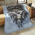thumbnail image 2 of High Pile Oversized 60x80 Luxury Throw, One Size, Spirit Wolf, 2 of 2