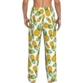 thumbnail image 3 of Uemuo Pineapple Pattern Men's Wide Leg Palazzo Lounge Pants with Pockets Light Weight Loose Comfy Casual Pajama Pants-Small, 3 of 9