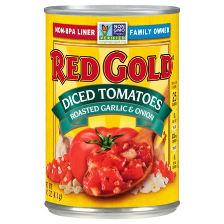 Red Gold Roasted Garlic & Onion Diced Tomatoes, 14.5 oz Can