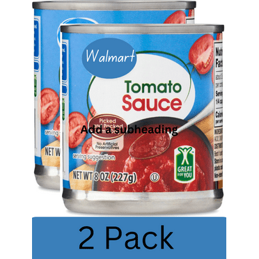 Tomato Sauce, 8 oz Can, 2 Pack