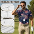thumbnail image 5 of Jeiento 250th Eagle Matching Shirts for Couples Short-Sleeve Slim Fit Shirts for Men 4Th of July Fashion Quick Dry Sleeveless Tennis Shirt Golf Tank Top for Women, Men's XL, 5 of 6