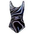 thumbnail image 2 of Aayomet Swimsuits Tummy Control Ruched Swimwear Halter Bathing Suit,Black L, 2 of 4