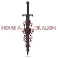 thumbnail image 2 of Men's Game of Thrones: House of the Dragon Flaming Sword Logo  Graphic Tee White Medium, 2 of 5