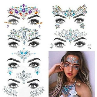 Face Gems Eye Jewels Rhinestones Gems Crystals Pearls Stickers Festival Diamonds for Face Makeup Euphoria Diamonds Hair Body Rhinestones Gems Jewels