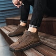 thumbnail image 6 of [Breathable Anti-Slip Sneakers] for Outdoor Use, Ideal for Spring, Summer, and Autumn, Breathable Anti-Slip Men's Casual Stitching Sneakers - Lace-Up Walking Shoes, 6 of 9