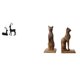 thumbnail image 1 of Estatua de reno de resina, figura de animal, adorno de mesa, sujetalibros de gato, adecuado para oficina, sala de estar, estantería, decoración, regal, 1 of 8