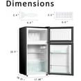 thumbnail image 4 of YPDCHB 3.2 Cu.ft Mini Fridge with Freezer  2 Door Compact Refrigerator with Low Noise  For Bedroom  Living Room  Dorm  Kitchen  Office (Black), 4 of 7
