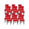 thumbnail image 1 of YiYan1 12 Pcs Christmas Chair Covers Removable Washable Stretch Dining Room Chair Slipcovers Snowflake Xmas Tree Elk Chair Protector For Home Dining K, 1 of 5