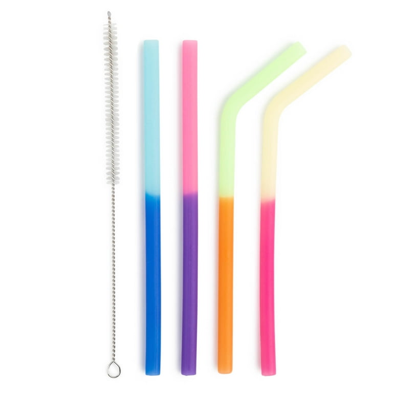 Tal Silicone Color Changing Straws, 5 Pack, Size: One Size