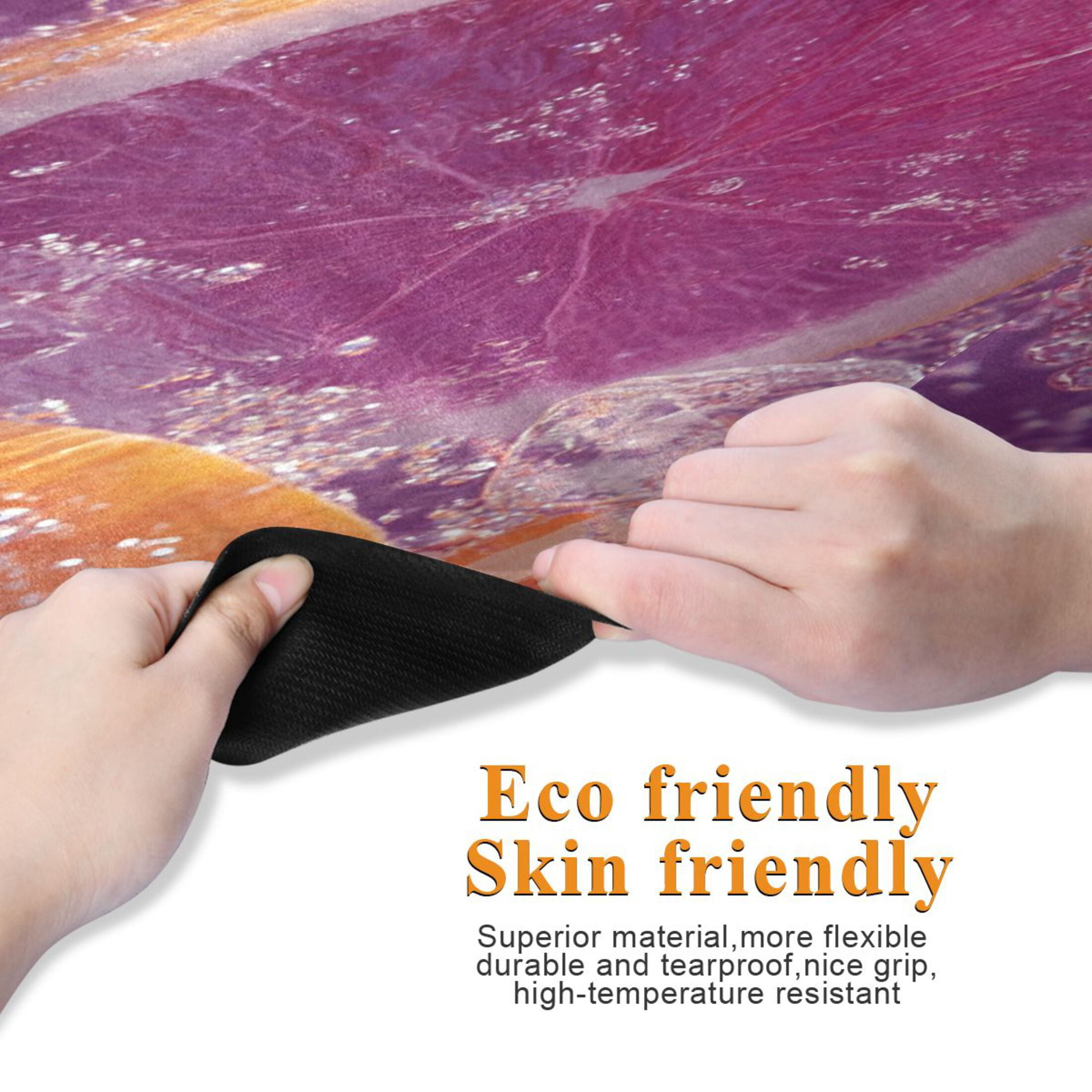 BZSMCE Yoga Mat Women Citrus Slices Blueberries Ice Fitness Mat