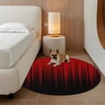 thumbnail image 3 of Round Area Rugs Collection 3 Ft, Dark Red Black Ombre Non-Slip Residential Carpet, Modern Abstract Art Striped Gradient Indoor Crawling Mats Doormat Runner Rugs Play Mat forBedroom, 3 of 9