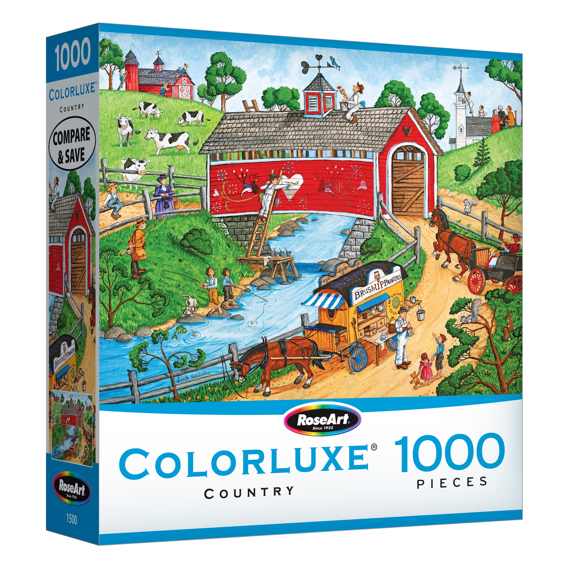 RoseArt - Colorluxe 1000 pièces - Brosser les peintres- Puzzle emboîtable pour adulte