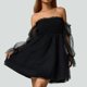 thumbnail image 4 of Txlixc Vestido casual femenino, cuello cuadrado de color sólido de verano, manga larga, S / M / L / XL Txlixc  moda, 4 of 9