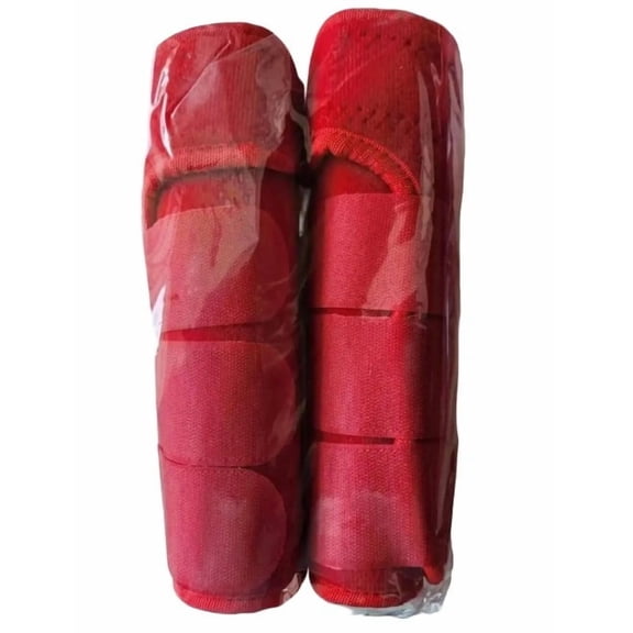 MT Full Horse Protective Sport Boots, Red, 2-Count