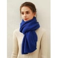 thumbnail image 3 of Kukuzhu Women's Solid Ribbed Knit Scarf Soft Thick Vintage British Style Versatile And Warm, 3 of 4