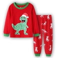 thumbnail image 2 of Conjuntos de pijamas de manga larga para niños y niñas, ropa de dibujos animados para bebé, pijamas de Navidad, ropa de dormir de dinosaurios, novedad, 2 of 4
