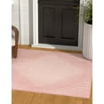 thumbnail image 2 of Unique Loom Outdoor Modern Collection Area Rug - Tambor (10' 8" Square Pink/Ivory), 2 of 10