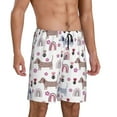thumbnail image 2 of Kdxio Cute Dog Print Mens Sleep Shorts Bottoms Soft Comfy Pajama Wear Pants with Drawstring Pockets, 2 of 7