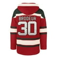 thumbnail image 3 of Men's '47 Martin Brodeur Red New Jersey Devils Retired Player Name & Number Lacer Pullover Hoodie, 3 of 3
