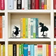 thumbnail image 6 of Alice Decorative Bookends for Bookshelf – Metal Wonderland Bookends for Home, Cute Alice and Rabbit Design, Unique Decorative Bookends for Shelves, Gifts for Wonderland Fans, Home and Office Decor, 6 of 7