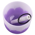 thumbnail image 2 of Crystal Singing Bowl Color Flower Pattern Matte Quartz Singing Bowl for Sound Healing Meditation Purple B Note, 2 of 14