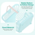 thumbnail image 3 of 8PCS Small Plastic Basket,Mini Storage Basket Grocery Tiny Shopping Baskets with Handle Organizer Filtered Water for Organizing Toys Fruits Veggies Snacks, Blue Cyan, 3 of 7