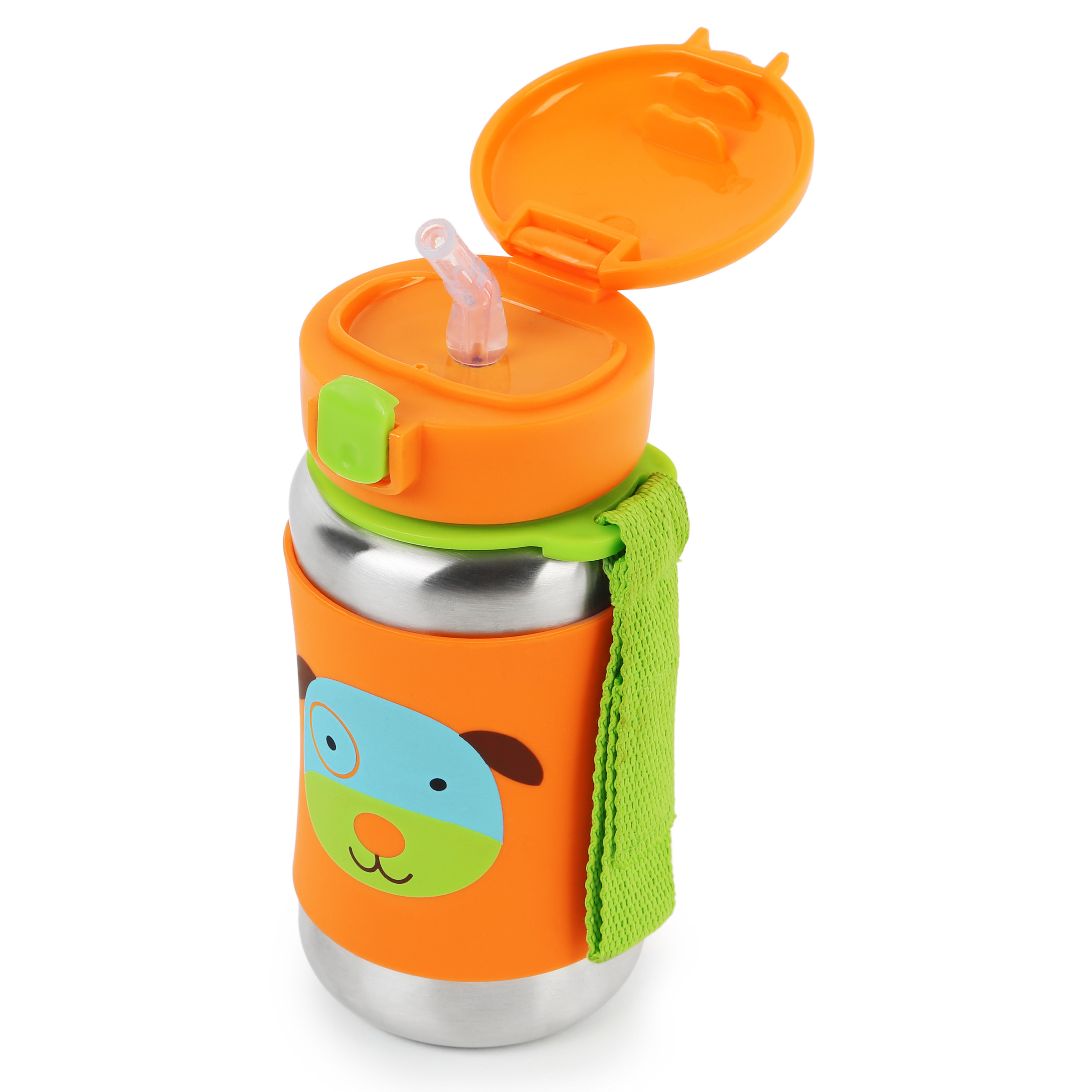 Skip Hop Zoo Stainless Steel Straw Bottle, Dog - image 2 of 4