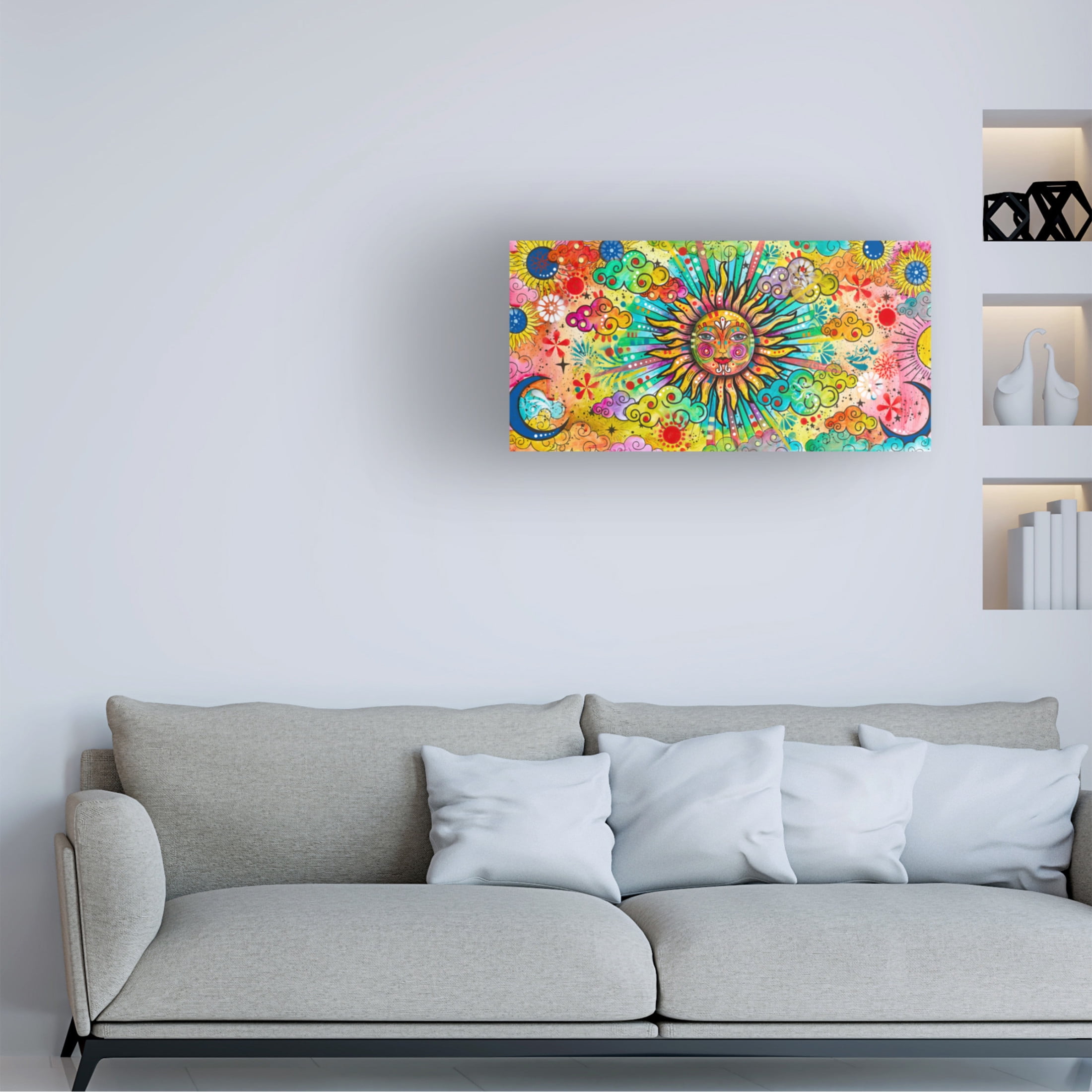 Canvas Wall Art - Dean Russo 'Sun 2' Wall Art for Living Room, Bedroom, or Office Décor by Trademark Fine Art - 24 x 12 Inches