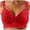 Red, variant on Akiihool Everyday Bras Plus Size Women's Front Closure Posture Bra Full Coverage Back Support Wireless Comfy Unpadded (Pink,38)