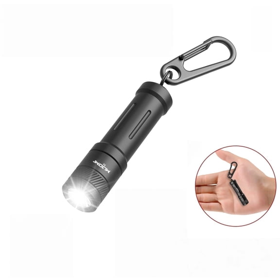 MIJOMI K2 Waterproof Key Chain Flashlight, Black 100 Lumens,AAA Source,Super mini Flashlight, Christmas Gift