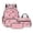 Pink Strawberry Bow Daisy Flower, variant on Xoenoiee Rainbow Heart Cloud Floral Print 3 PCS Girls Backpack School Bag and Lunch Box Set with Pencil Case for Middle School Teenage Heavy Duty Bookbag Back Packs Travel Laptop Bags Daypack