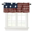 thumbnail image 1 of Window Valances Independence Day 1 Panel  54 x 18 Inch Window Treatment Decor Curtains Rod Pocket Valances for Kitchen/Living Room  July 4th Red White and Blue Star, 1 of 10