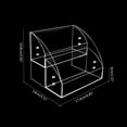 Milue Clear Display Risers Stand with Dividers 1 2 3 Tiers Acrylic