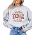 thumbnail image 5 of Shes From Texas I Can Tell Sweatshirt for Women Western Cowgirl Graphic Pullover Gray Sweatshirt Adult X-Large, 5 of 7