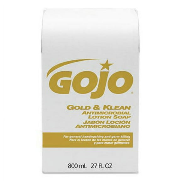 3PK GOJO GOJ912712EA Gold & Klean Lotion Soap Bag-in-Box Dispenser Refill, Floral Balsam, 800mL