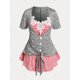 thumbnail image 2 of Camiseta de Talla Extra con Nudo de Lazo Rosegal  Camisetas tallas grandes, 2 of 5