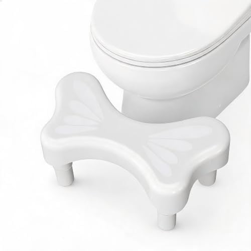 Adjustable 2‑Gear PP Squat Toilet Foot Stool, 18cm Non‑Slip Potty Training Step for Adults & Kids