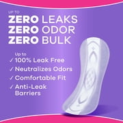Always Discreet Incontinence Panty Liners for Bladder Leaks, Size 2, Very Light Absorbency, Long Length, 44 Count
