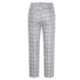 thumbnail image 4 of gbyLJF Men's Plaid Pants Skinny Dress Pants for Men Slim Fit Suit Pants Casual Business Checked Plaid Pants, 4 of 6