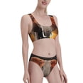 thumbnail image 2 of Daiia Elephant Sunset in Kenya printed 2 piece Swimsuit Bikinis for Women High Waisted Racerback Bathing Suits Summer Tummy Control Scoop Neck Swimwear-Large, 2 of 8